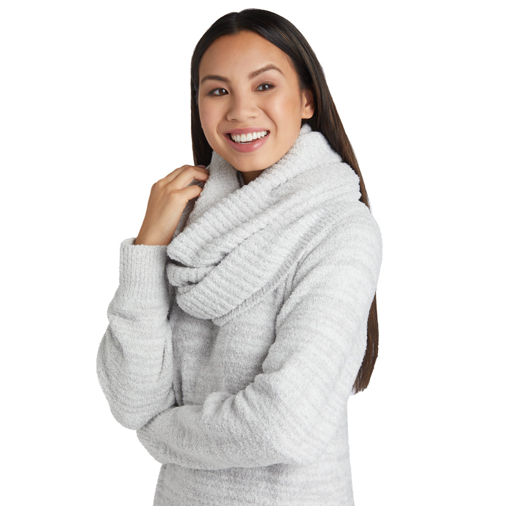 Marshmallow Circle Scarf Heather Grey