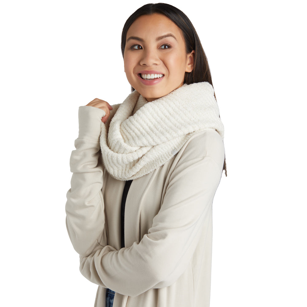 Marshmallow Circle Scarf Heather Stone