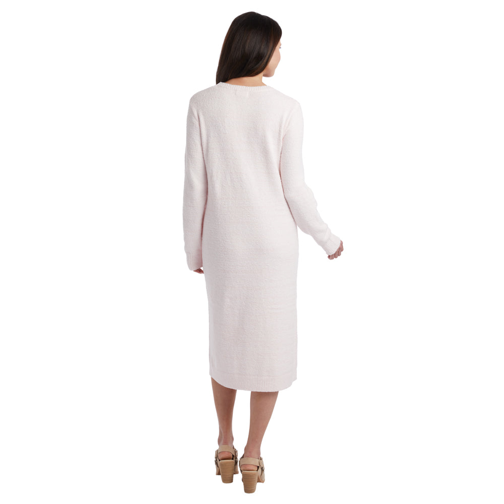 Marshmallow Crew Neck Lounger with Pockets Heather Blush Pink