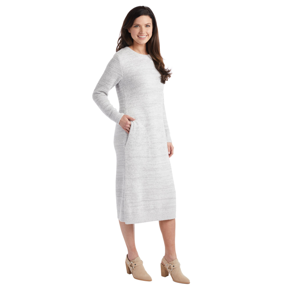 Marshmallow Crew Neck Lounger with Pockets Heather Grey