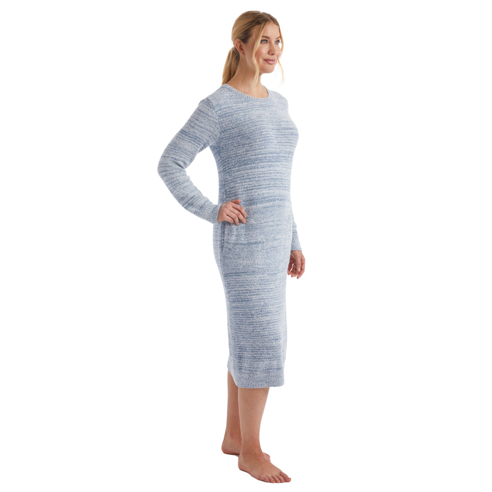 Marshmallow Crew Neck Lounger with Pockets Heather Spring Lake