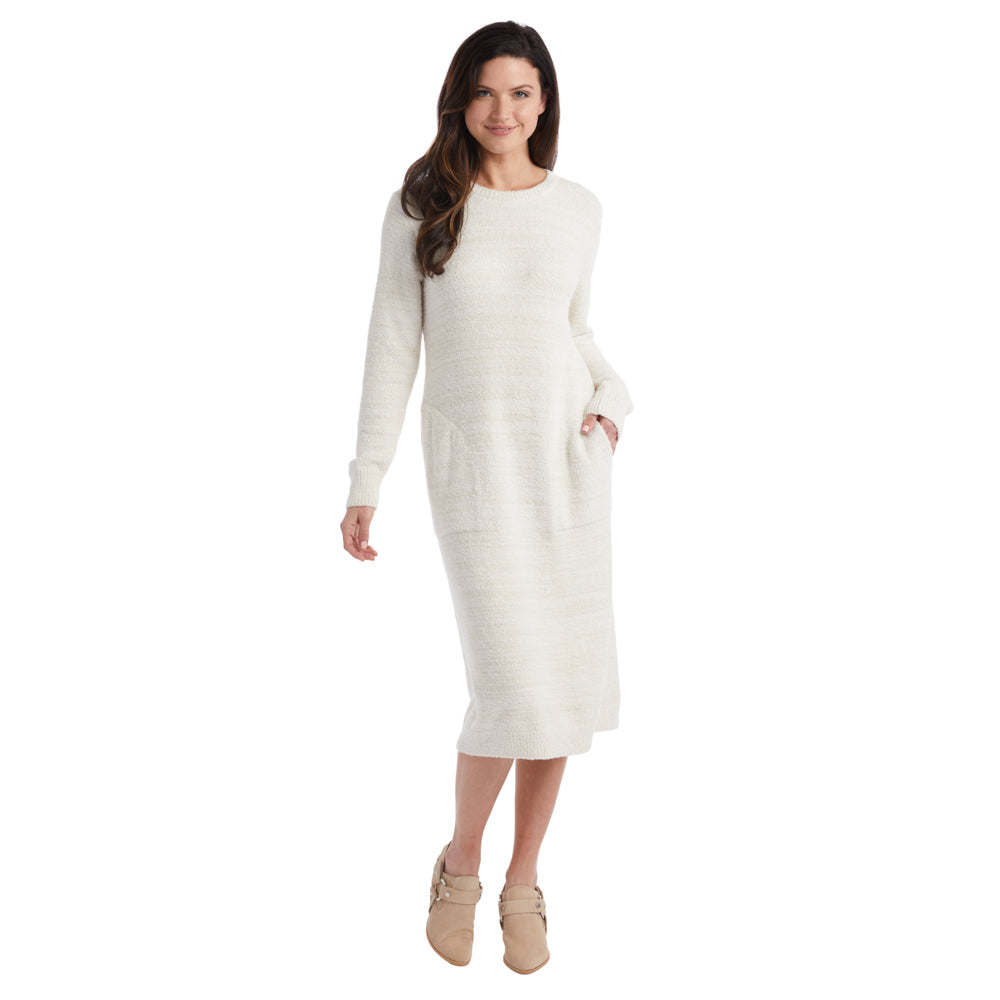 Marshmallow Crew Neck Lounger with Pockets Heather Stone