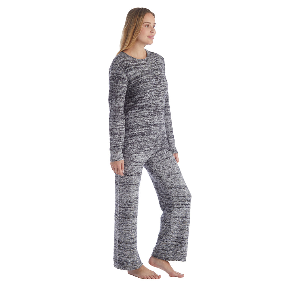 Marshmallow Crew Neck Lounge Set Heather Black