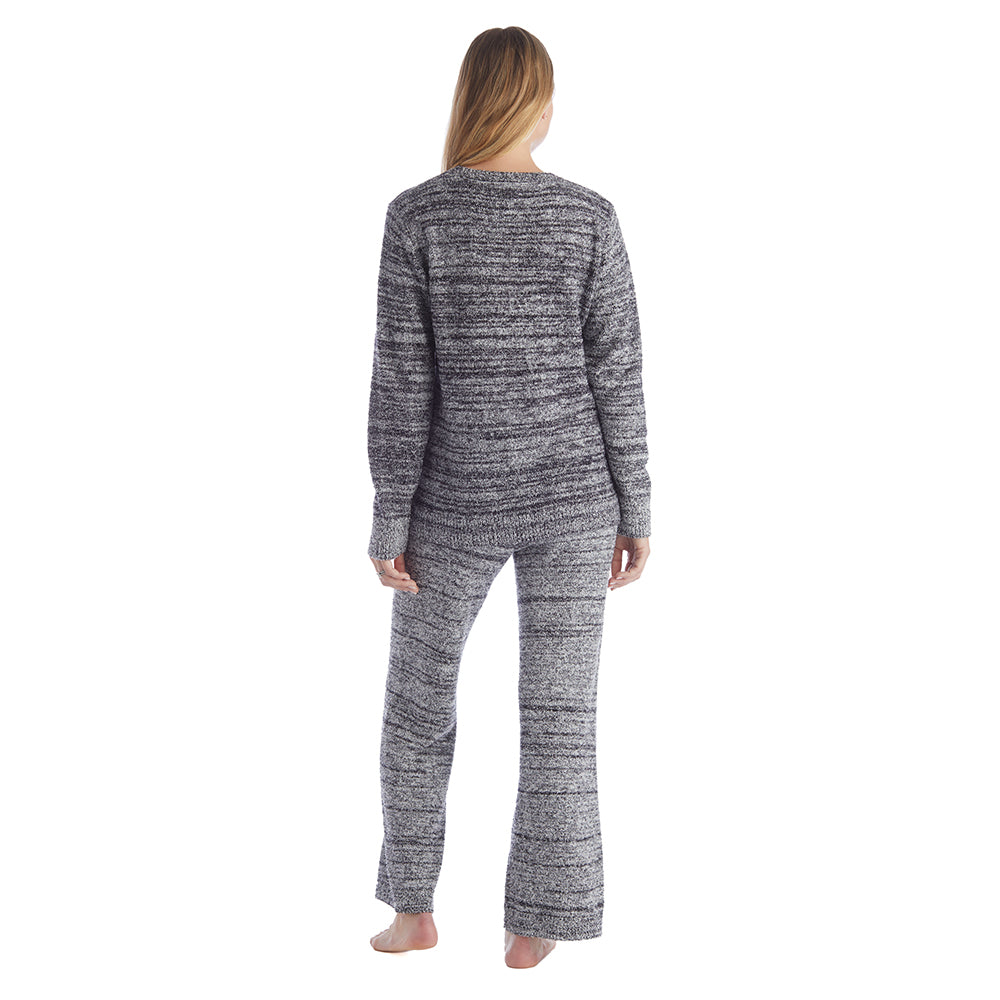 Marshmallow Crew Neck Lounge Set Heather Black