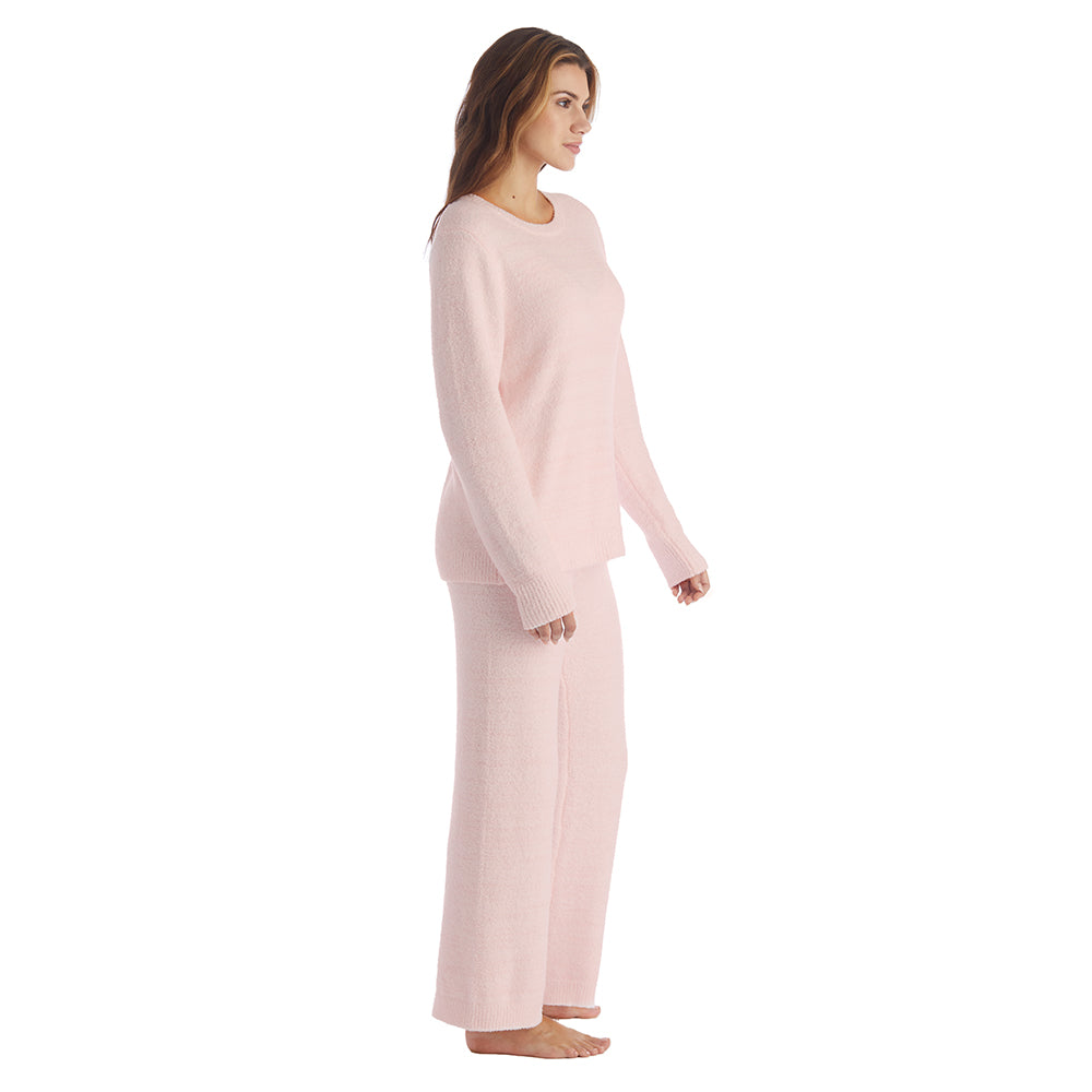 Marshmallow Crew Neck Lounge Set Heather Blush Pink