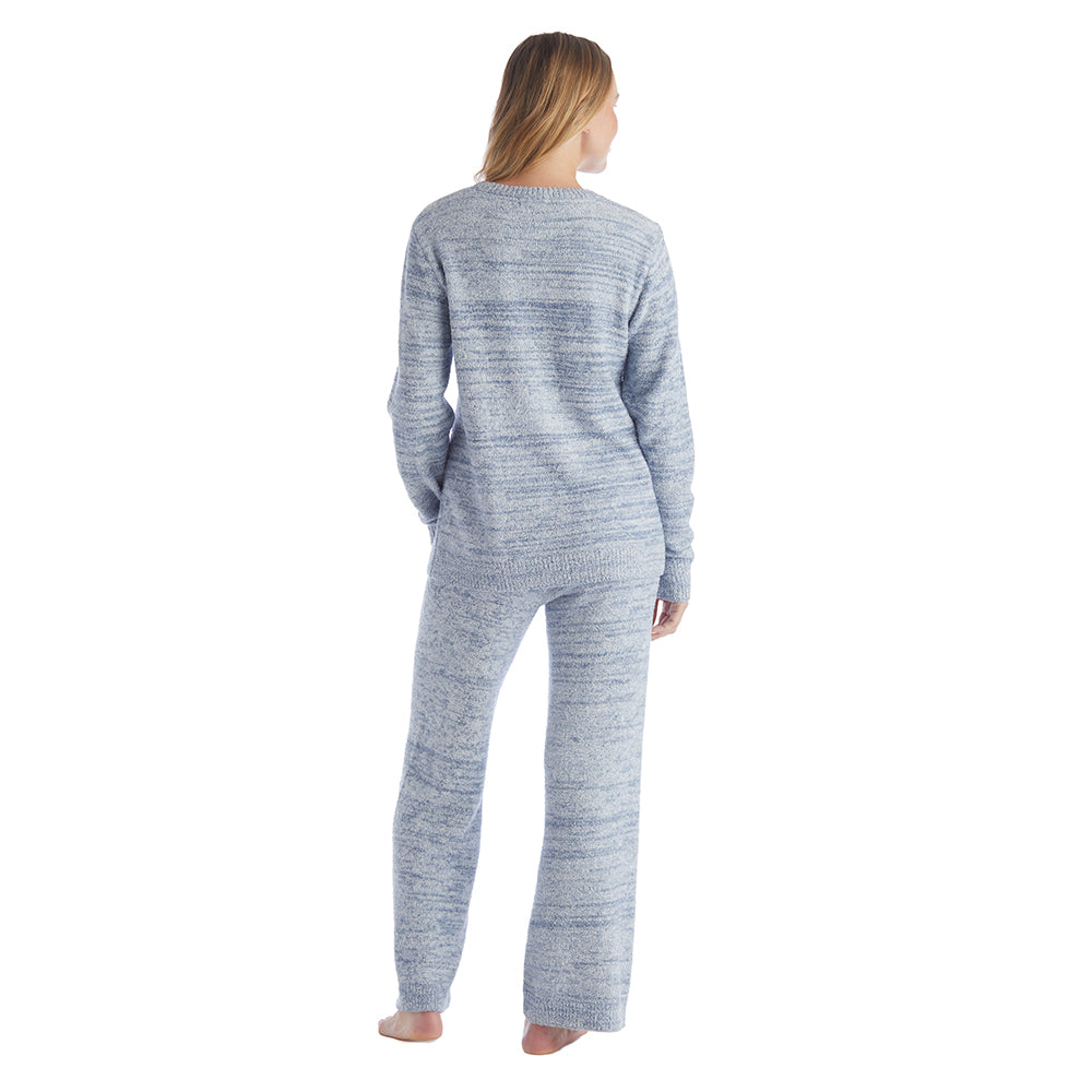 Marshmallow Crew Neck Lounge Set Heather Spring Lake