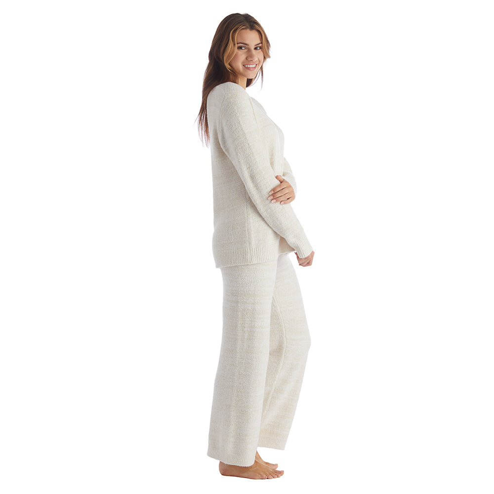 Marshmallow Crew Neck Lounge Set Heather Stone