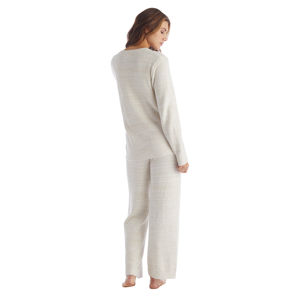 Marshmallow Crew Neck Lounge Set Heather Stone