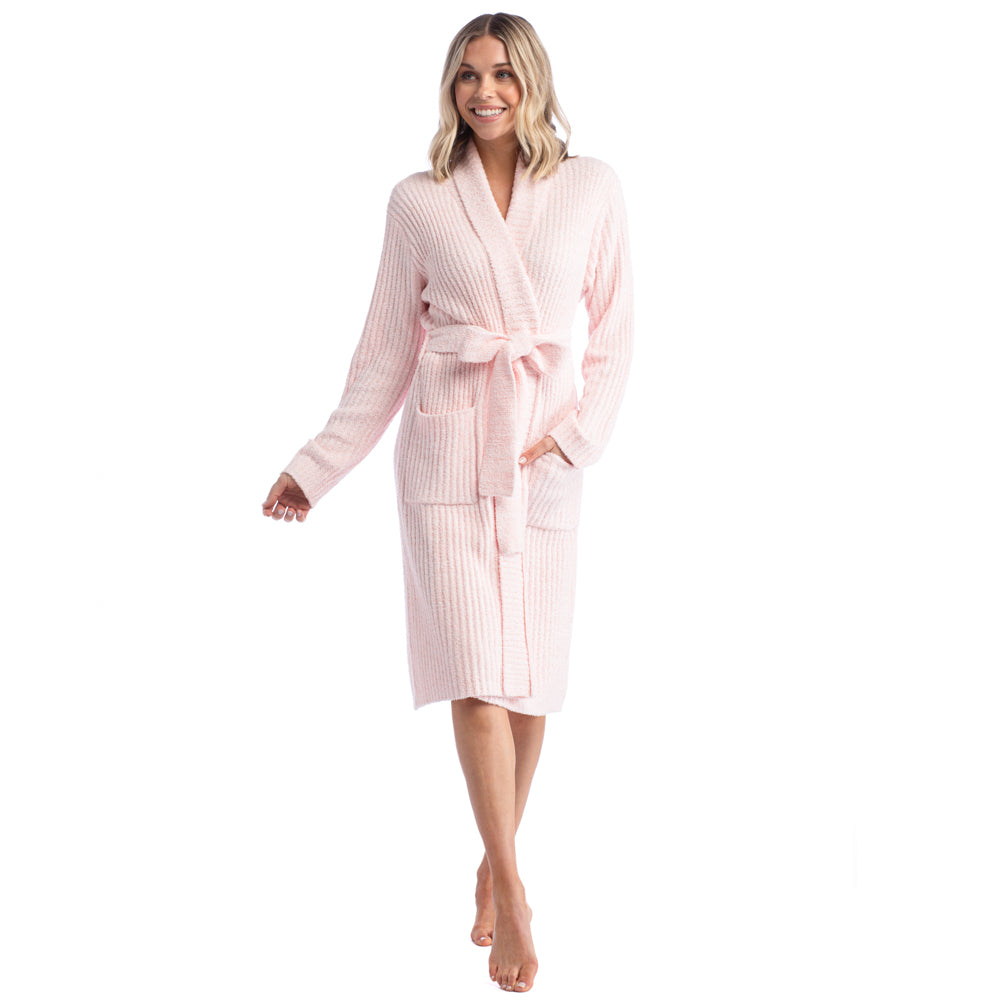 Marshmallow Wrap Robe Heather Blossom Pink