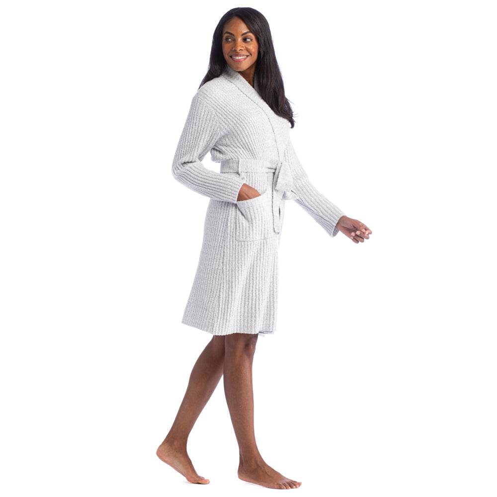 Marshmallow Wrap Robe Heather Grey