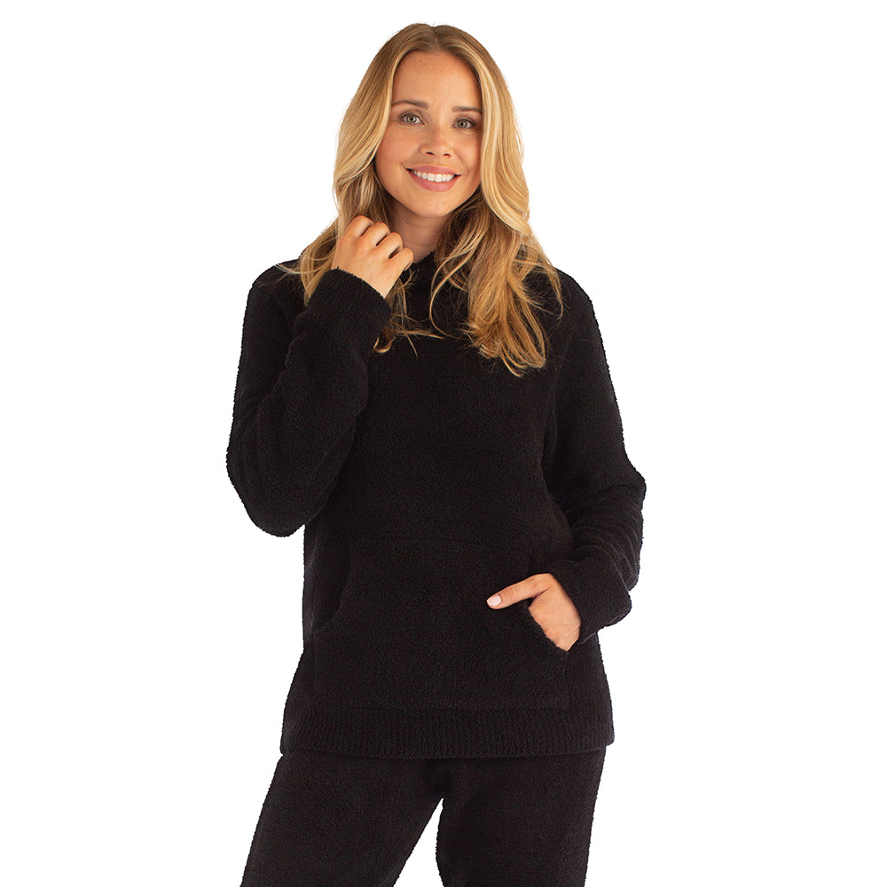 Hooded Marshmallow Set with Joggers Black