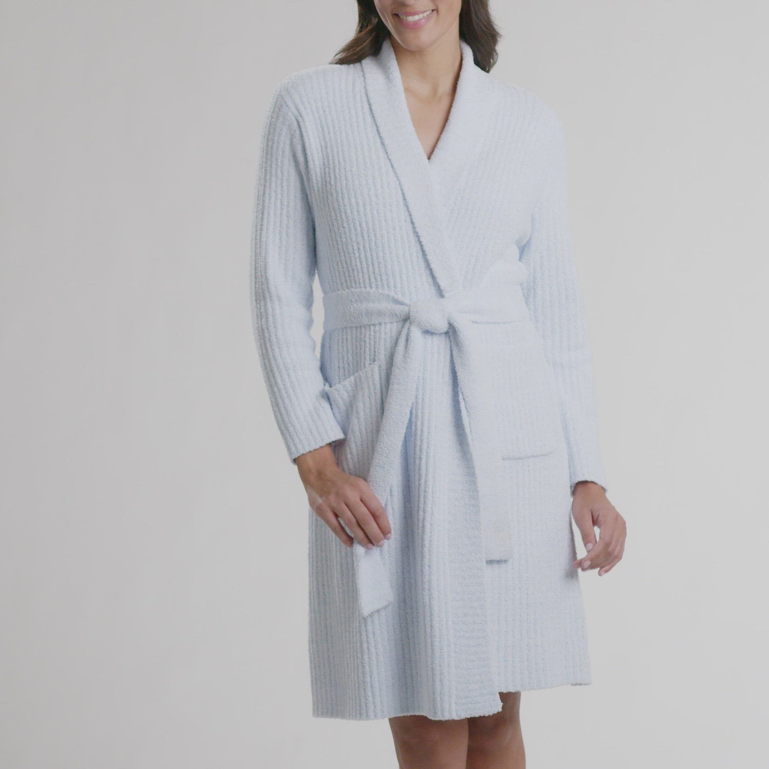Marshmallow Wrap Robe Sky Blue