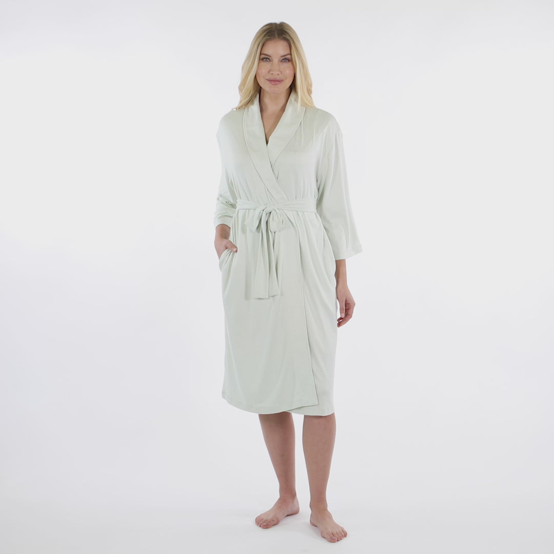 Dream Shawl Collar Robe Sage